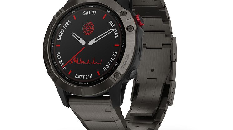 fenix 6 Pro Solar Titan / Schwarz