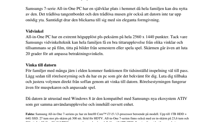 Underhållningsmonstret nu i butik: Allt på ett ställe med Samsungs 7-serie