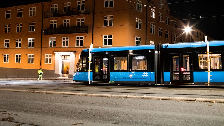 Testkjøring ny trikk. 
