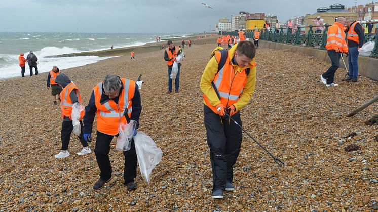 Eyes down for GTR's Brighton & Hove beach clean