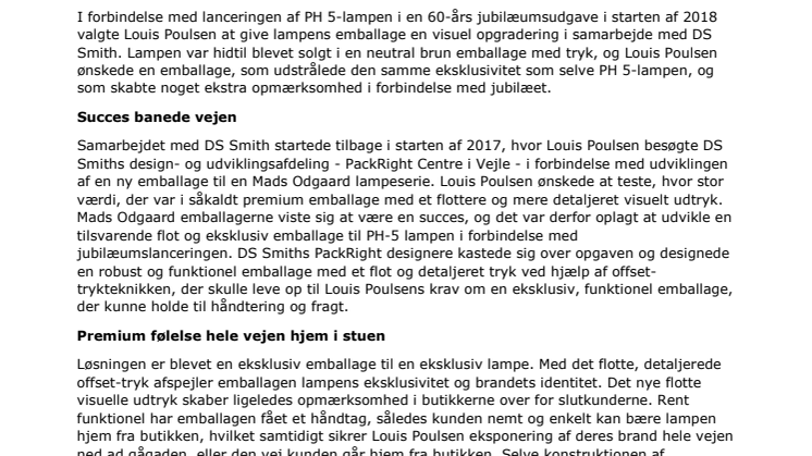 CASE: Eksklusiv emballage til eksklusiv jubilæumslampe