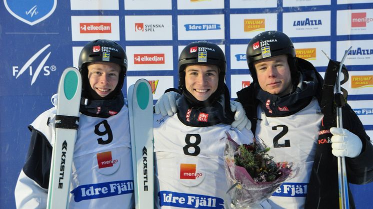 Från vänster; Albin Holmgren, Filip Gravenfors och Walter Wallberg. 