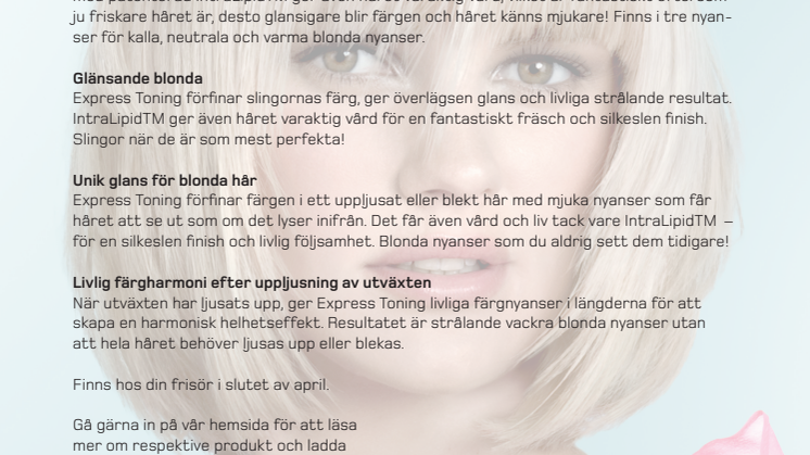 Hårvårdsspecialisten, Goldwell lanserar Express Toning - klar på fem minuter!