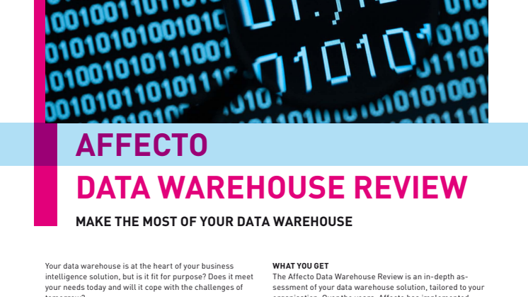 Få et Data Warehouse (DW) review hos Affecto
