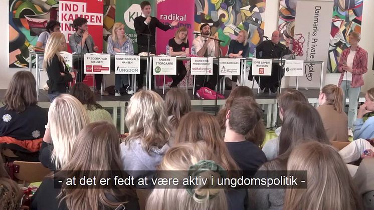 Valgdebat med fremtrædende ungdomspolitikere på N. Zahles Gymnasieskole