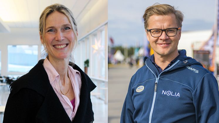 Lotta Frenssen, VD Elmia och Jonas Dahlberg, VD Nolia.