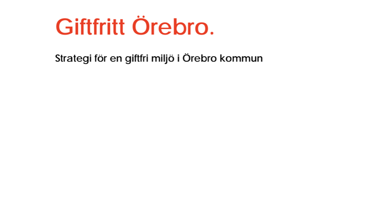 Strategi giftfritt Örebro