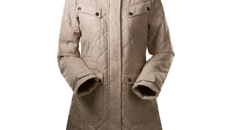 Røros Ins Lady Coat: Grey Sand