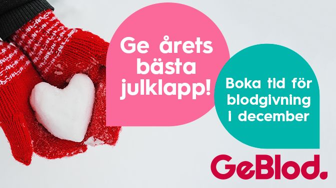 Ge blod i december – rädda liv!