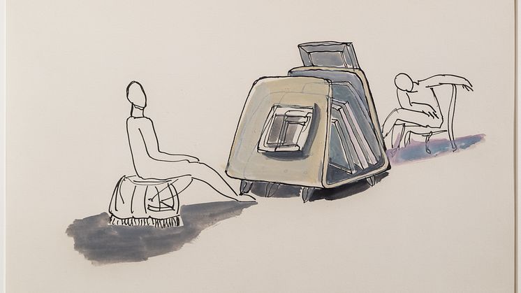Studie för presentation av konstverk, 1942