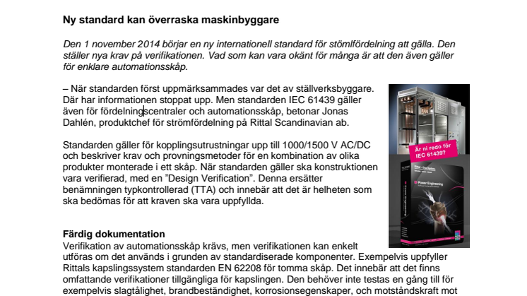 Ny standard kan överraska maskinbyggare