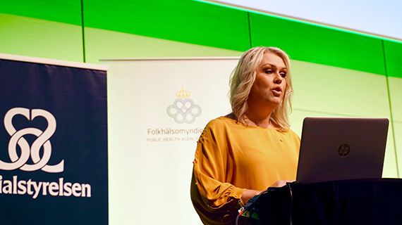 Socialminister Lena Hallengren inledningstalade på konferensen Värna våra yngsta