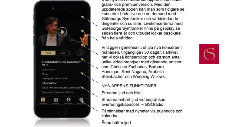 Konserter med Göteborgs Symfoniker gratis i mobilen