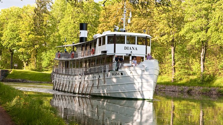 TV4 Play direktsänder från M/S Diana på Göta Kanal