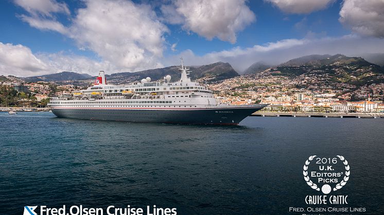 Fred. Olsen Cruise Lines is crowned ‘Best for Itineraries’ by Cruise Critic experts, for the second year in a row! 