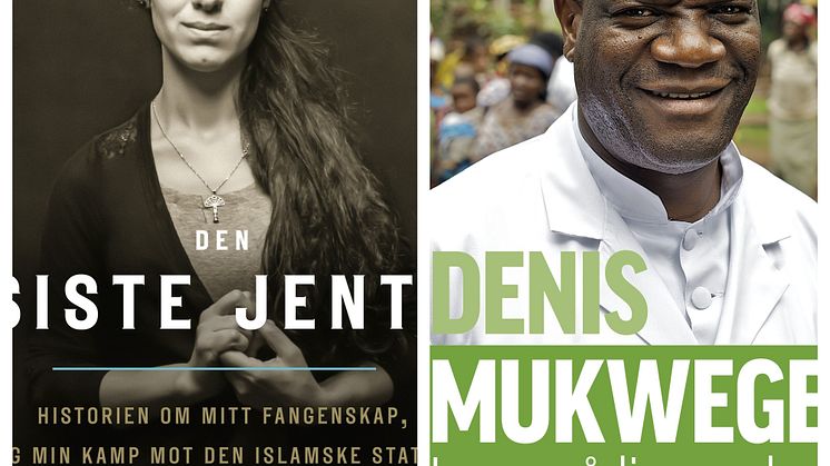Nadia Murad og Denis Mukwege fikk Nobels fredspris 2018 for sin kamp mot seksualisert vold i krig. Begge har fortalt sine historier i bokform.