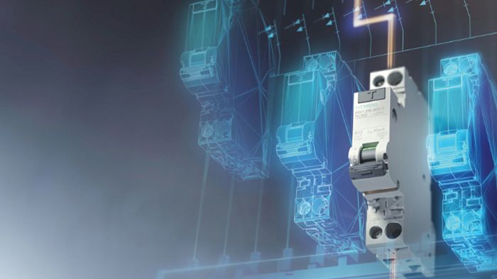 Nyhet på Conrad Sourcing Platform: 5SV1 RCBO-switcharna från Siemens, med en bredd på endast 1 HP. Källa: Siemens