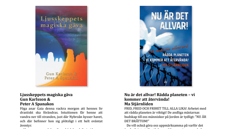 Två nya boksläpp om hur vi behandlar vår jord!