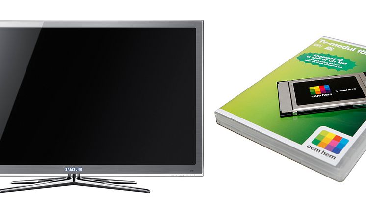 Samsung 8-serie LED-tv och Com Hem TV-modul för HD