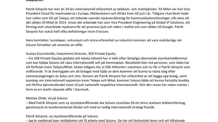 ​SolunoBC rustar för framtiden med ny styrelseordförande