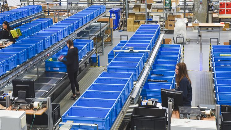 Packstationer logistikcenter KGK Enköping 