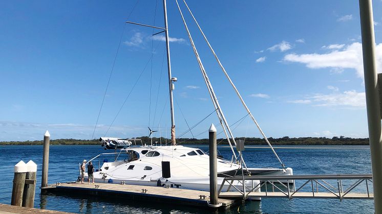 Hi-res image - YANMAR - Sailing catamaran X-IT back in the water following the twin Dtorque installation
