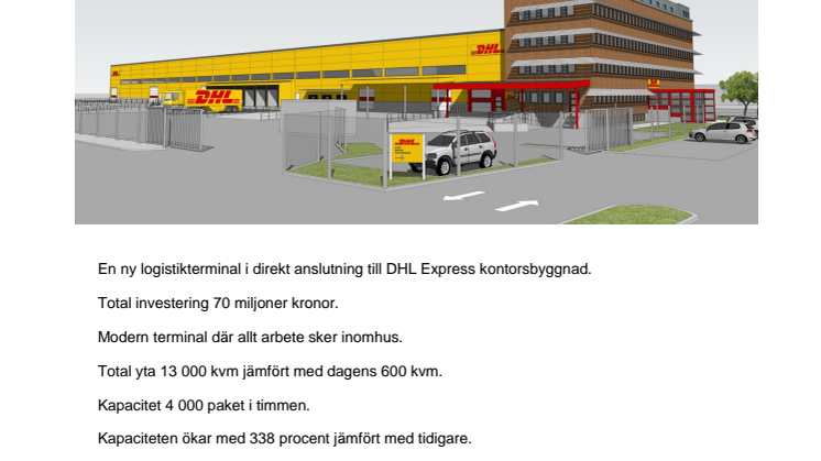 DHL Express nya terminal i Västberga_faktablad