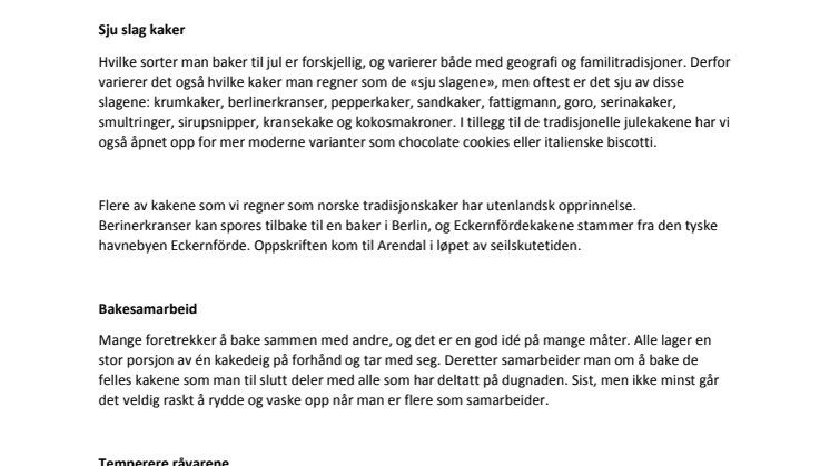 Gode råd om julebaksten