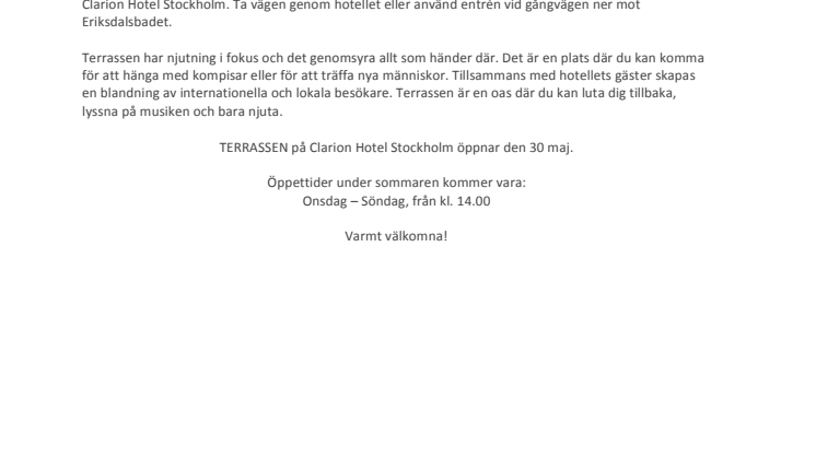 TERRASSEN – Ett sommartecken på Södermalm