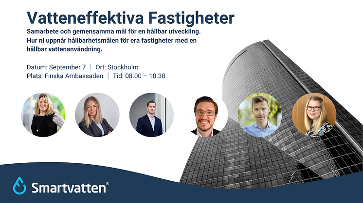 Hur ni uppnår hållbarhetsmålen för era fastigheter med en hållbar vattenanvändning.