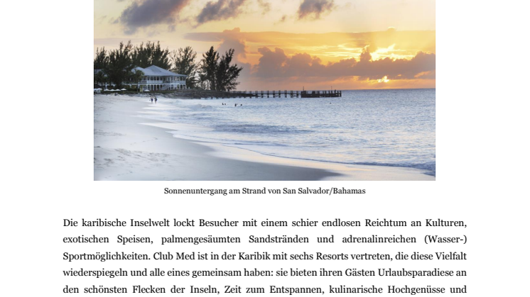 Karibik-Update von Club Med