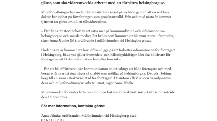 Miljönämnden gör bättre webb