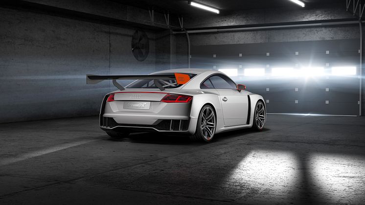 Audi TT clubsport turbo silver grey rear right side indoor