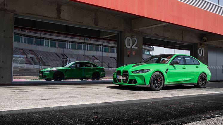 BMW M3 CS i farven Signal Green