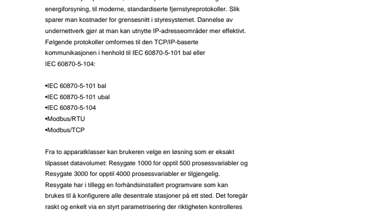 Protokollomformere for fjernstyreteknikk
