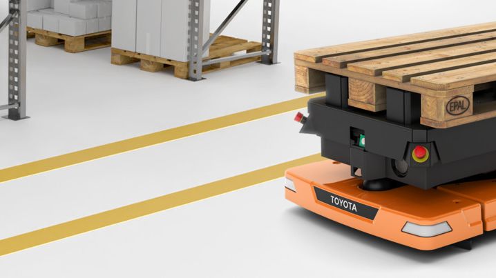 Toyotas AGV - Autopilot CDI120 - specialbyggd automatiserad palltransportör