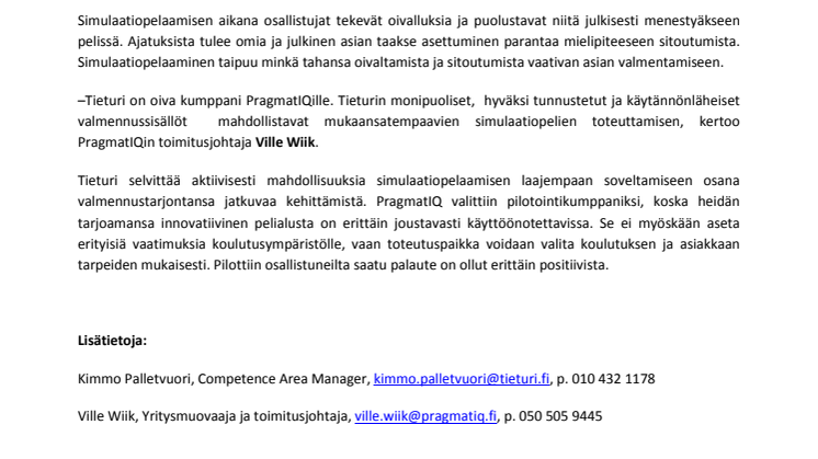 Lehdistötiedote: Simulaatiopelaaminen auttaa oivaltamaan ja oppimaan
