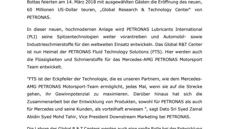 ERÖFFNUNG DES GLOBALEN FORSCHUNGS- UND TECHNOLOGIEZENTRUMS IN TURIN