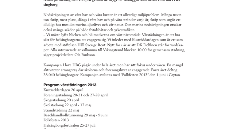 Flaggan i topp för I love HBG!