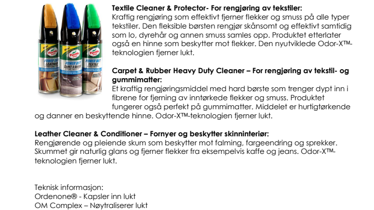 Rent interiør med ny teknologi - Turtle Wax Power Out!
