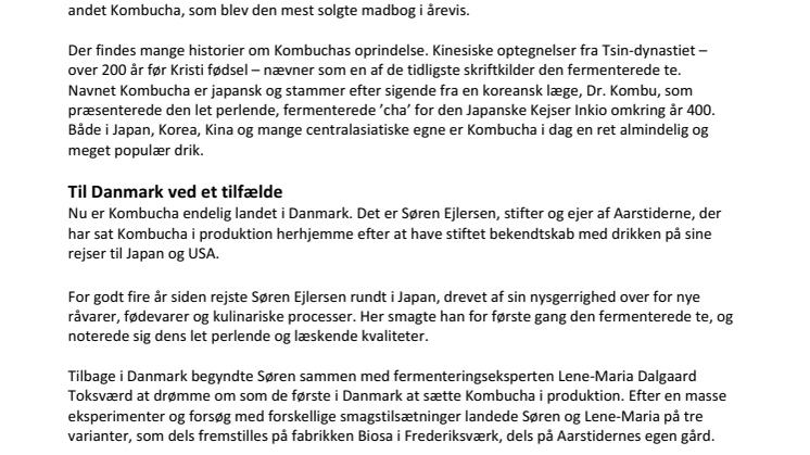 Verdens ældste drik til Danmark