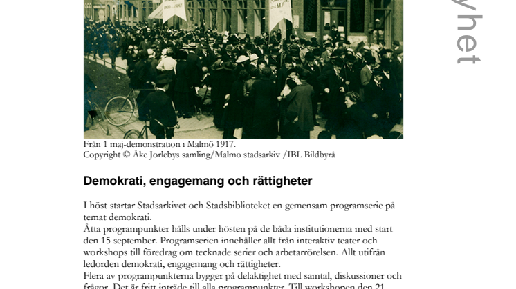 ​Demokrati, engagemang och rättigheter