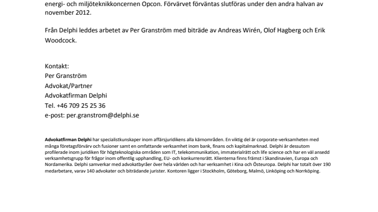 Delphi biträdde Perusa Partner vid förvärvet av SEM