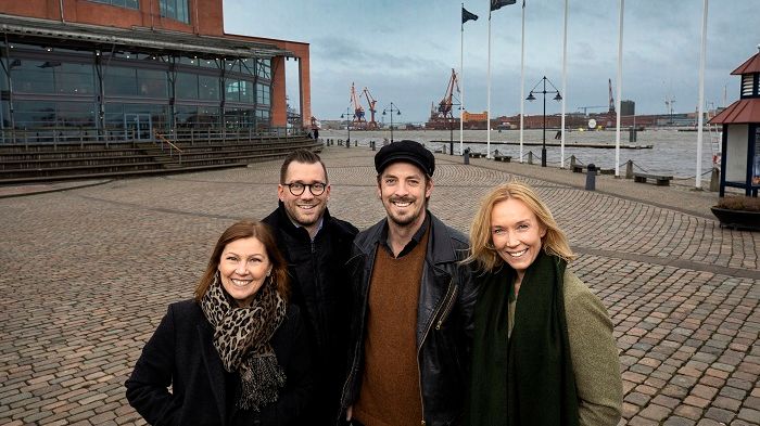 Christina Björklund, vd GöteborgsOperan, Henning Ruhe, konstnärlig chef Opera/drama, Simon Ljungman och Victoria Brattström. Foto: Sören Håkanlind