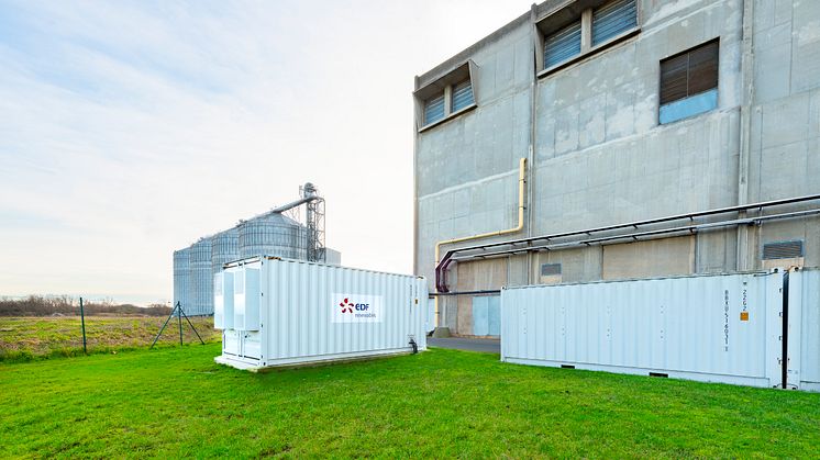 Batteriespeicher der EDF Renewables am Standort Malteurop Rostock 