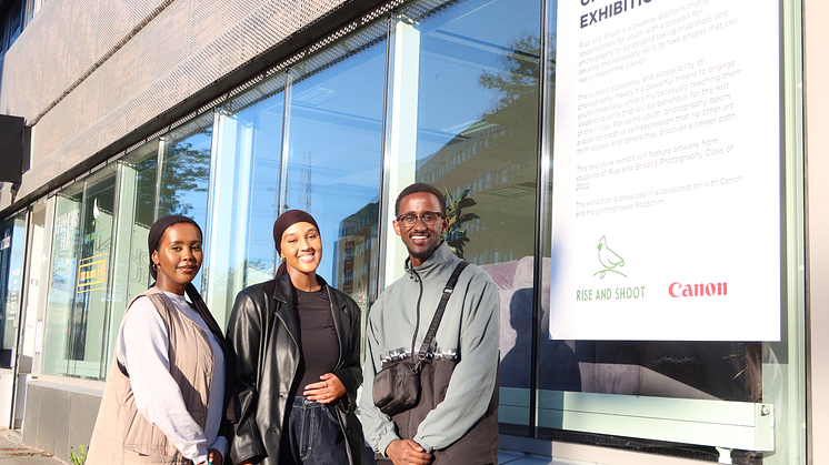 Amina Mohamed, Fatuma Yussuf och Yusuf Hussein är grundarna av fotoutbildningen Rise & Shoot.