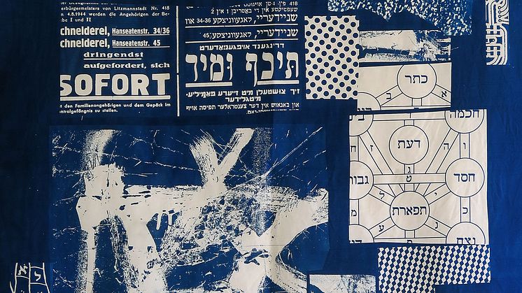 Print banner designed by Alfons Bytautas and Jane Arnfield for the Ten to Ten performance