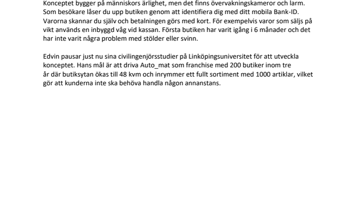 Obemannad matbutik