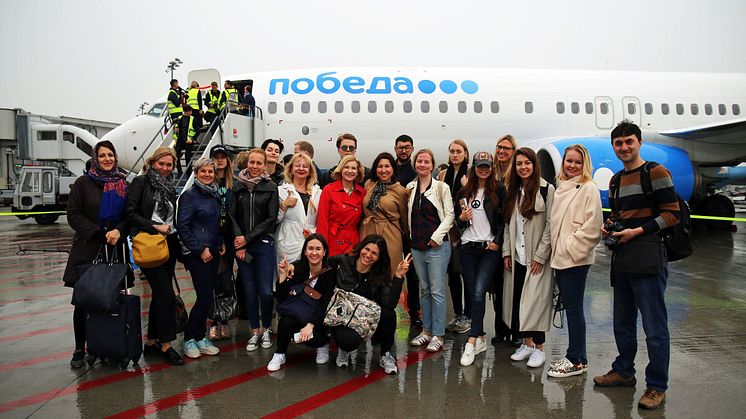 Neben den offiziellen Fluggästen reisten auch Medienvertreter und Blogger mit, die in den nächsten Tagen Leipzig touristisch erkundeten 