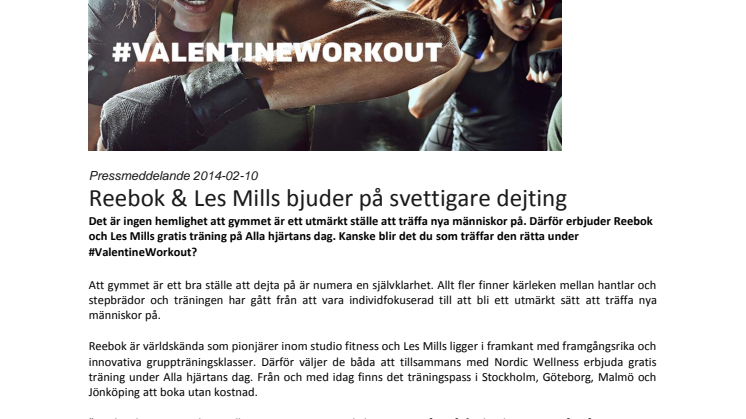 Reebok & Les Mills ValentineWorkout